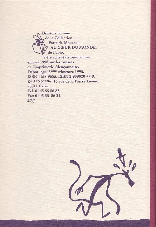 Verso de l'album Au cœur du monde