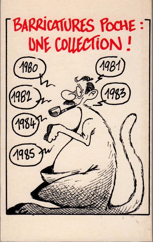 Verso de l'album Barricatures Tome 3 L'Année 1982 à traits tirés