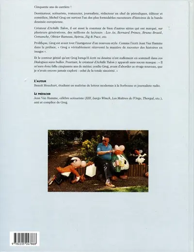 Verso de l'album Dialogues sans bulles