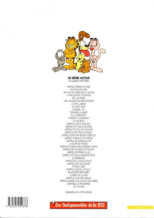 Verso de l'album Garfield Tome 3 Les yeux plus gros que le ventre