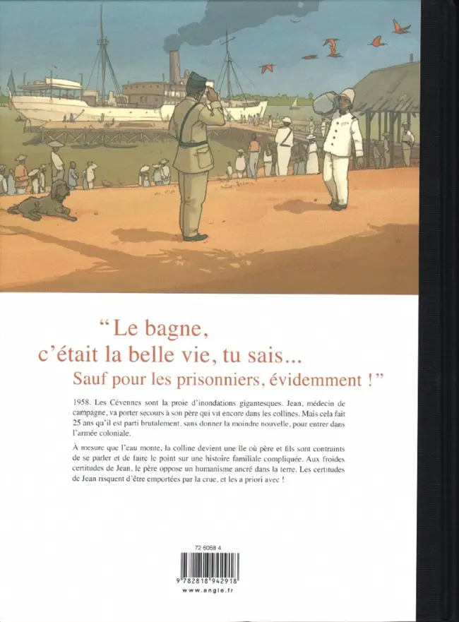 Verso de l'album L'Île aux remords