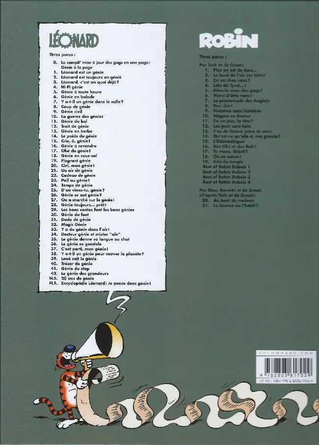 Verso de l'album Léonard Tome 4 Hi-Fi Génie