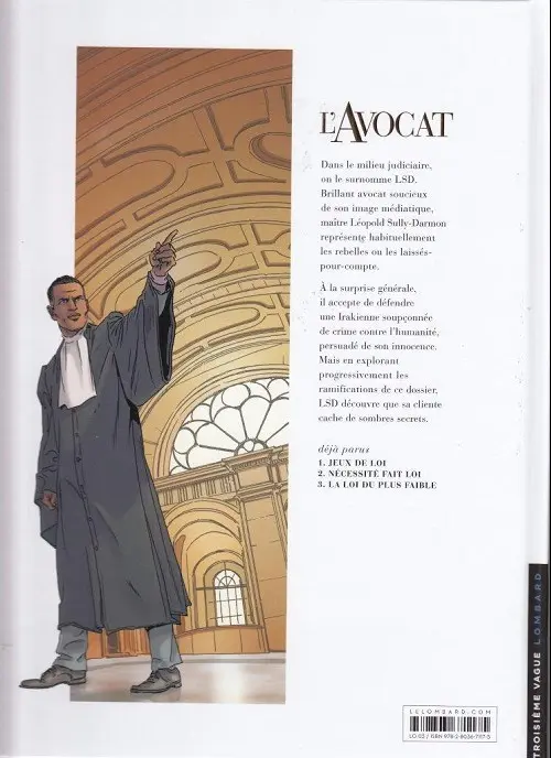 Verso de l'album L'Avocat Tome 3 La loi du plus faible