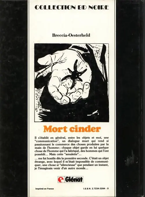 Verso de l'album Mort Cinder Tome 1