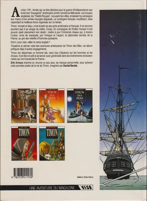 Verso de l'album Timon des blés Tome 3 L'habit rouge