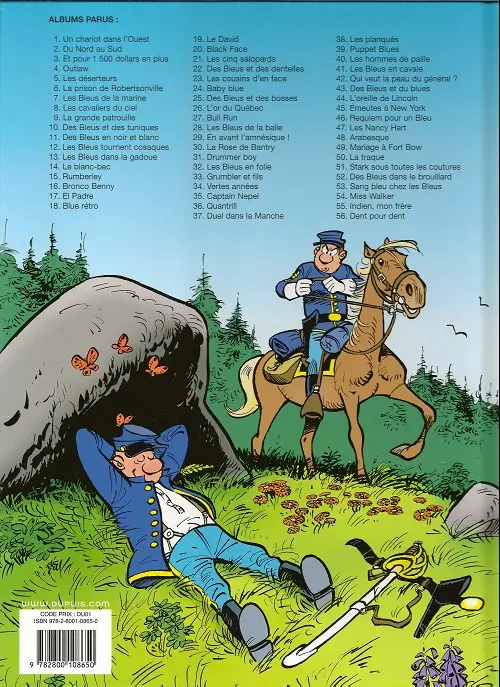 Verso de l'album Les Tuniques Bleues Tome 8 Les cavaliers du ciel