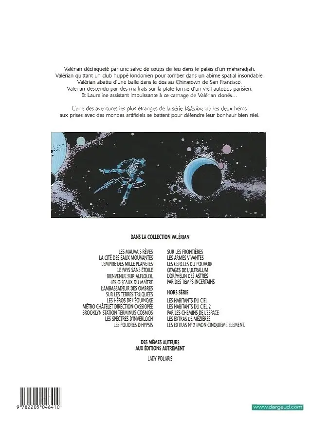 Verso de l'album Valérian Tome 7 Sur les terres truquées