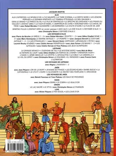 Verso de l'album Les Voyages d'Alix Tome 22 Les Aztèques