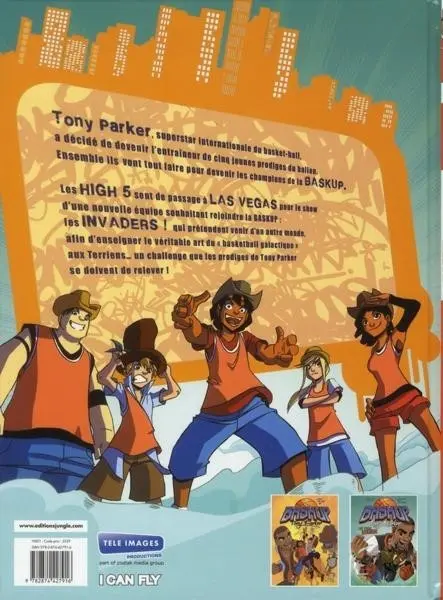 Verso de l'album Baskup Tony Parker Tome 2 Las Vegas Invaders