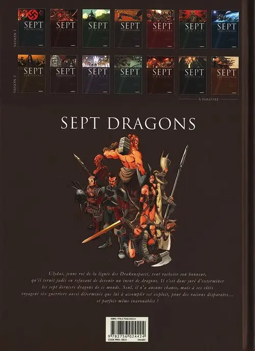 Verso de l'album Sept Cycle 2 Tome 12 Sept dragons