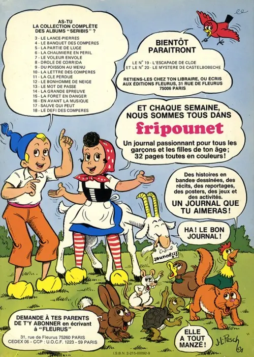 Verso de l'album Sylvain et Sylvette Tome 18 Le défi des Compères