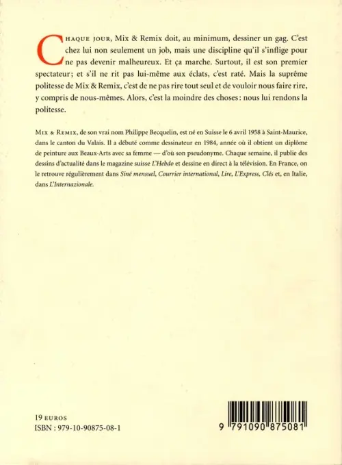 Verso de l'album Regags