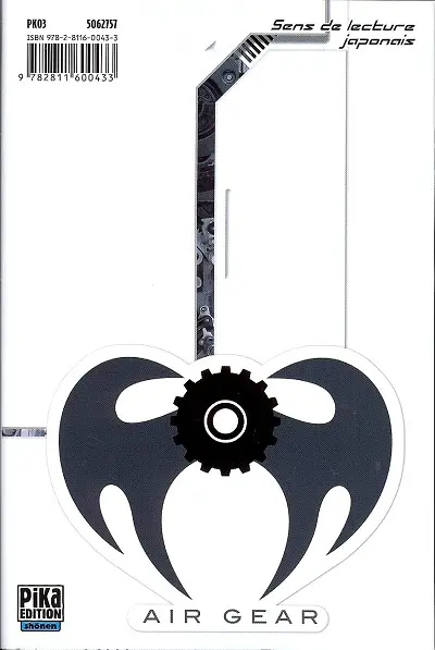 Verso de l'album Air gear 15