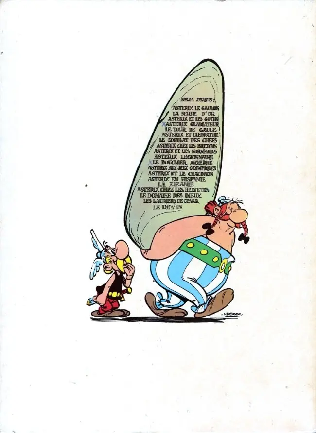 Verso de l'album Astérix Tome 19 Le devin