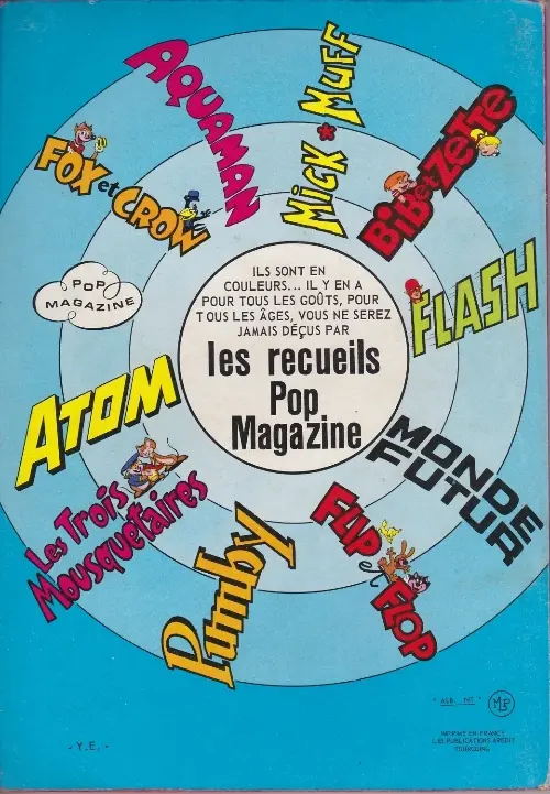 Verso de l'album Atom Pop magazine Album N° 3