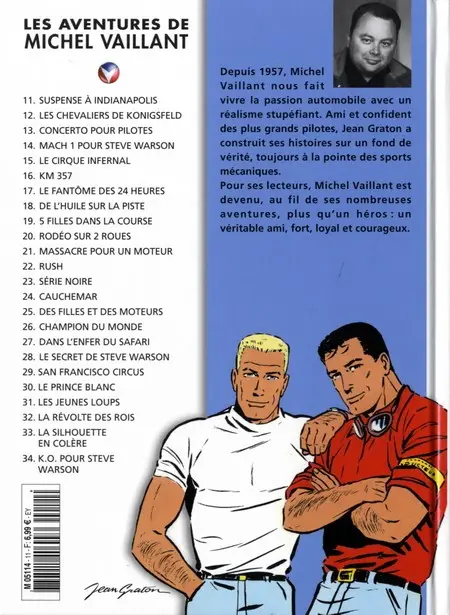 Verso de l'album Michel Vaillant La Collection Tome 11 Suspense à Indianapolis