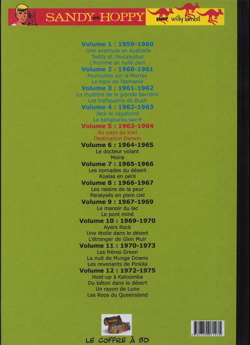 Verso de l'album Sandy & Hoppy Intégrale volume 5: 1963 -1964