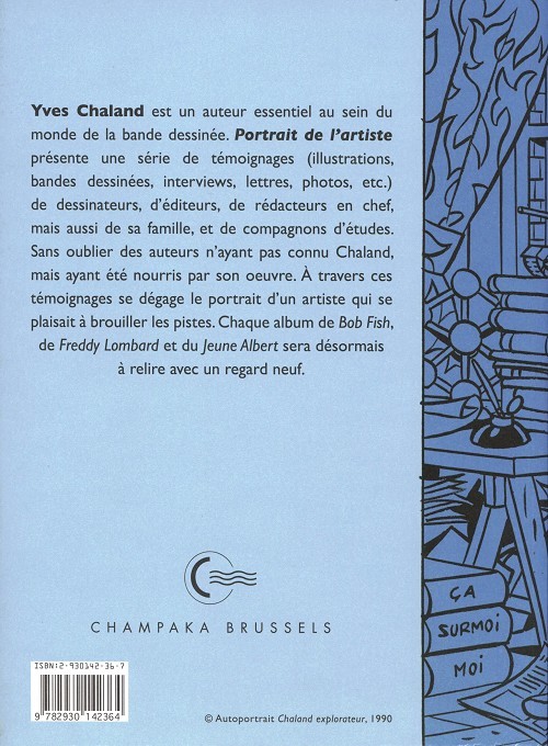 Verso de l'album Chaland Portrait de l'artiste