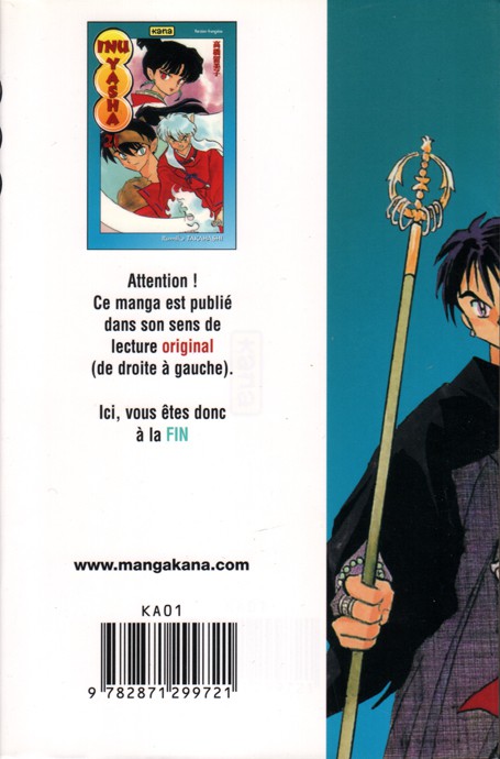 Verso de l'album Inu Yasha 21