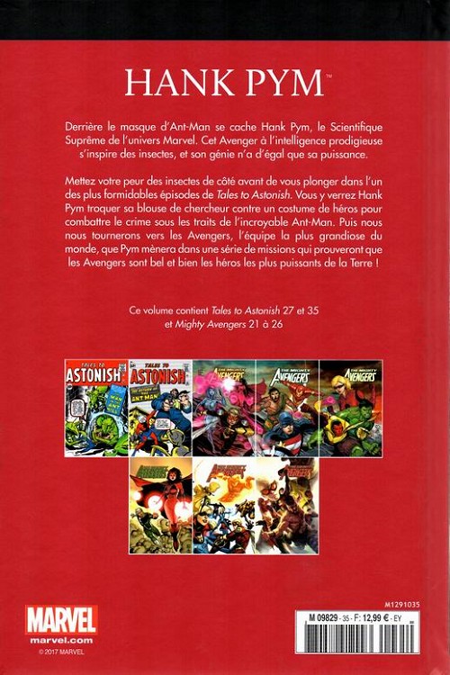 Verso de l'album Le meilleur des Super-Héros Marvel Tome 35 Hank pym