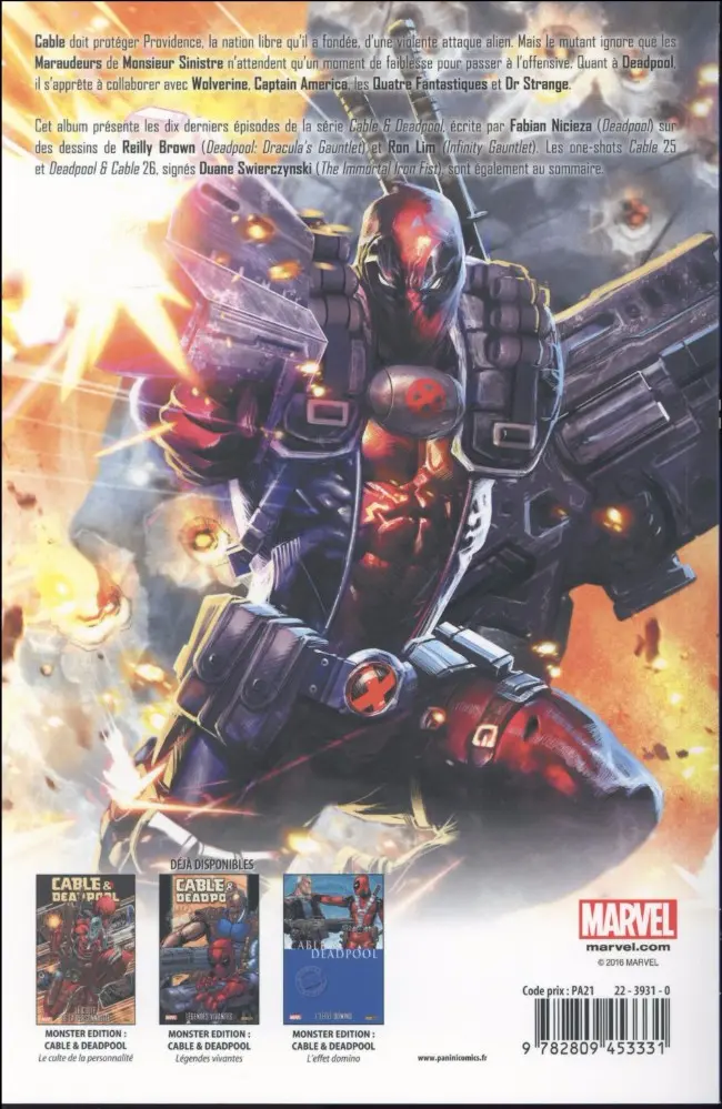 Verso de l'album Cable & Deadpool Tome 4 Deux mutants et un couffin