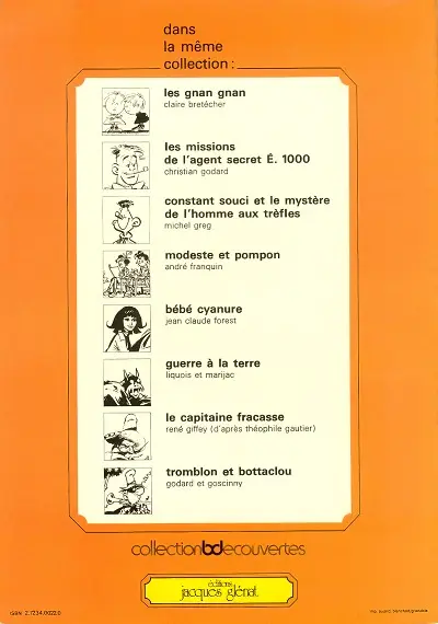 Verso de l'album Le Capitaine fantôme Tome 1 Capitaine fantôme