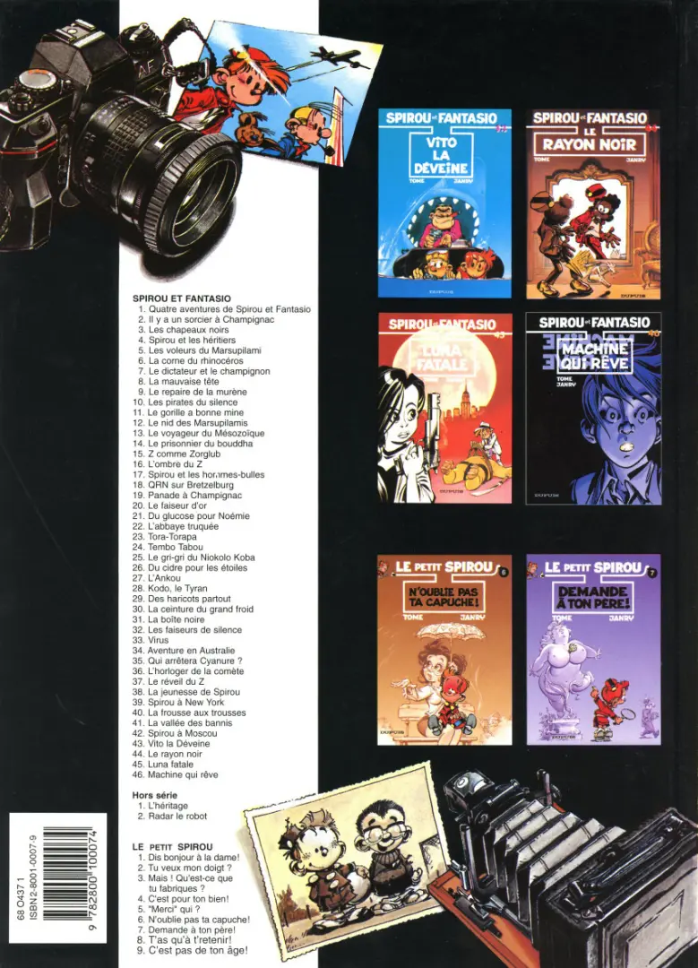 Verso de l'album Spirou et Fantasio Tome 5 Les Voleurs du Marsupilami
