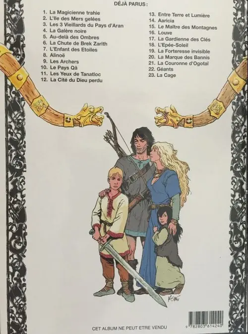 Verso de l'album Thorgal Tome 12 La cité du dieu perdu