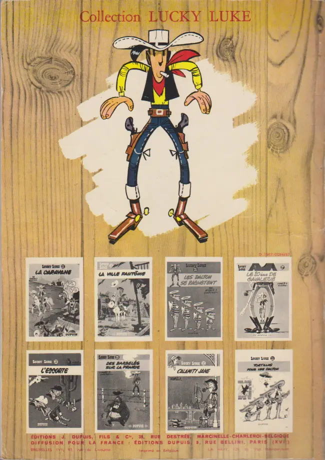 Verso de l'album Lucky Luke Tome 30 Calamity Jane