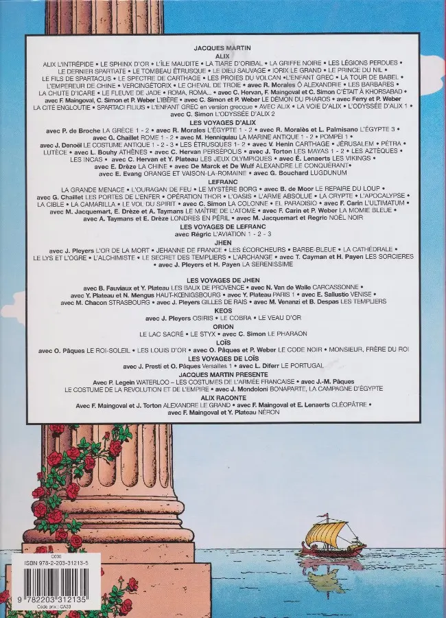 Verso de l'album Alix Tome 13 Le spectre de Carthage