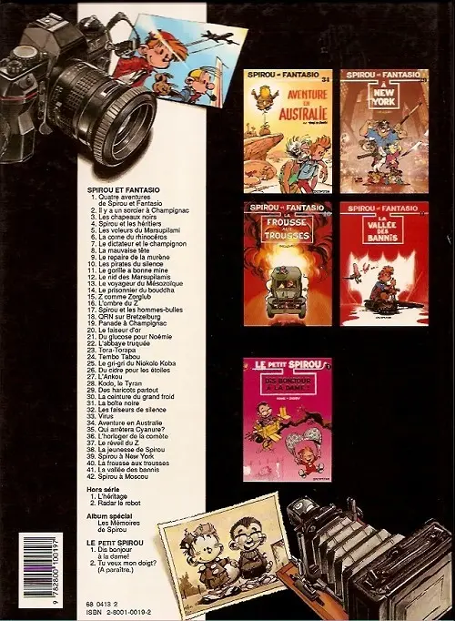 Verso de l'album Spirou et Fantasio Tome 17 Spirou et les hommes-bulles