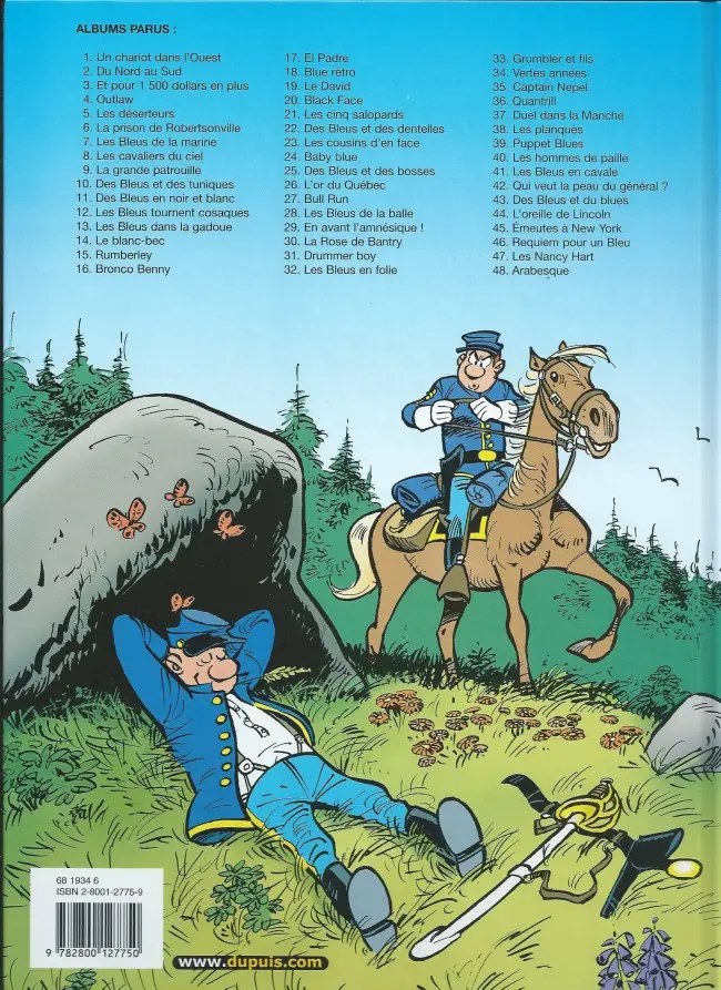 Verso de l'album Les Tuniques Bleues Tome 42 Qui veut la peau du général ?