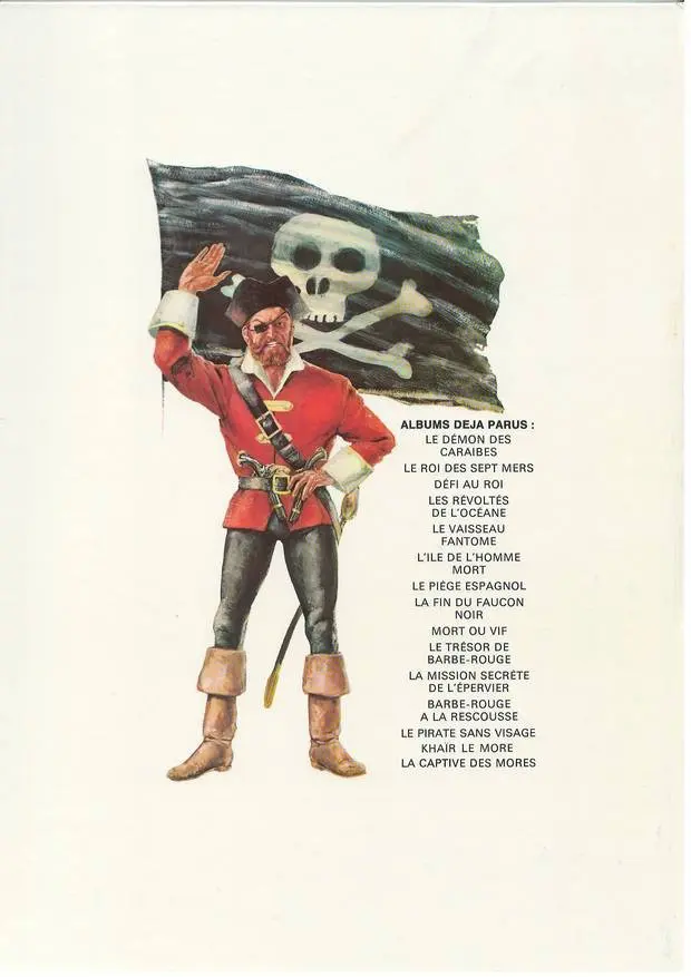 Verso de l'album Barbe-Rouge Tome 14 Le Pirate sans Visage