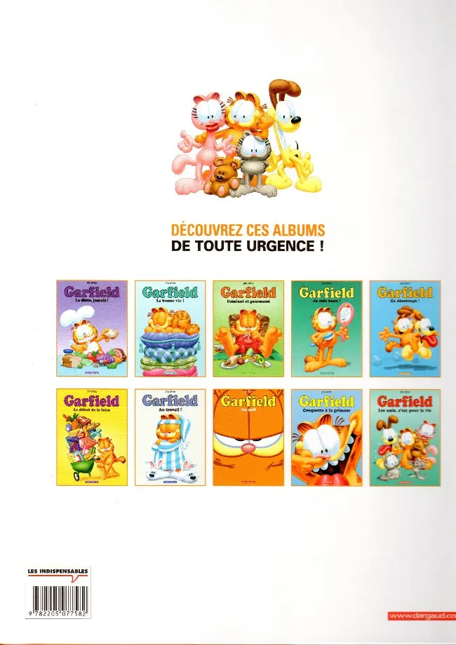 Verso de l'album Garfield Tome 50 Au poil