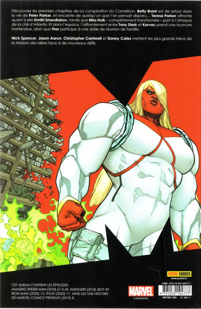 Verso de l'album Marvel Comics Tome 3