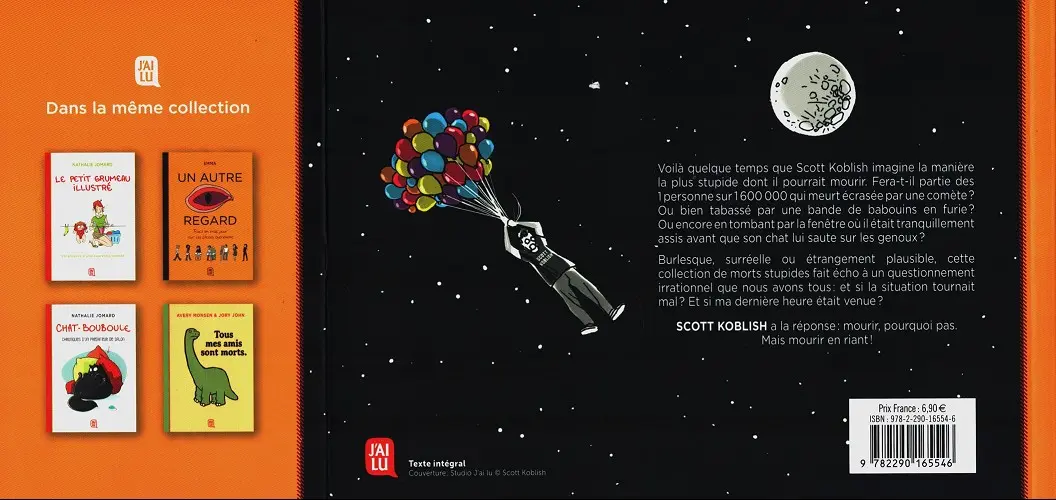 Verso de l'album Les morts stupides de Scott Koblish