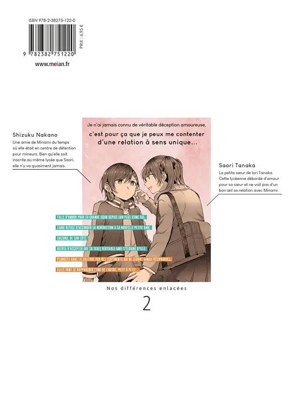 Verso de l'album Nos différences enlacées 2