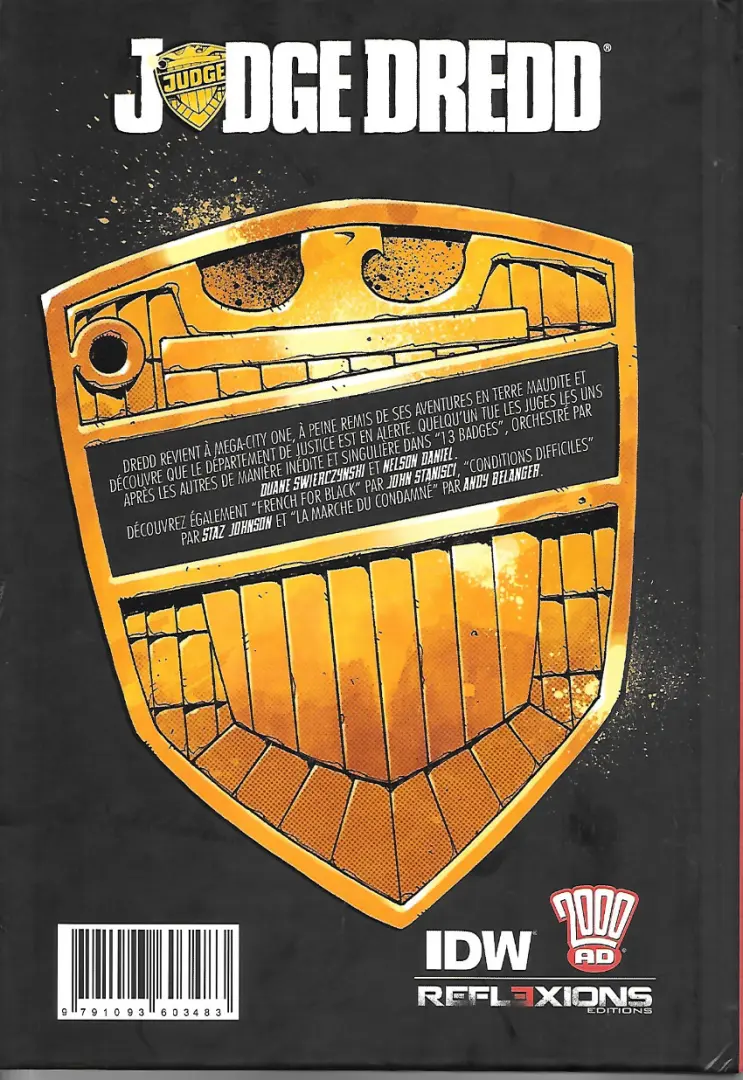 Verso de l'album Judge Dredd Tome 4