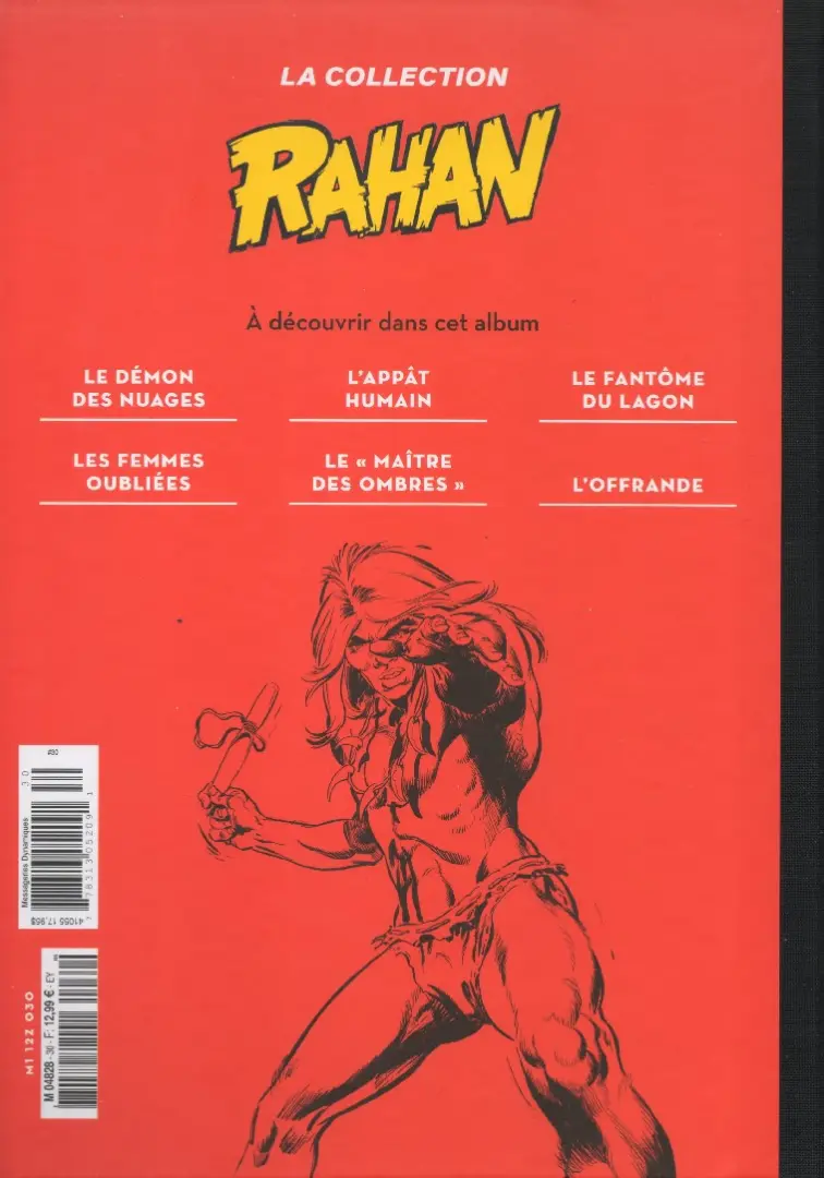 Verso de l'album Rahan La Collection (Hachette) Tome 30