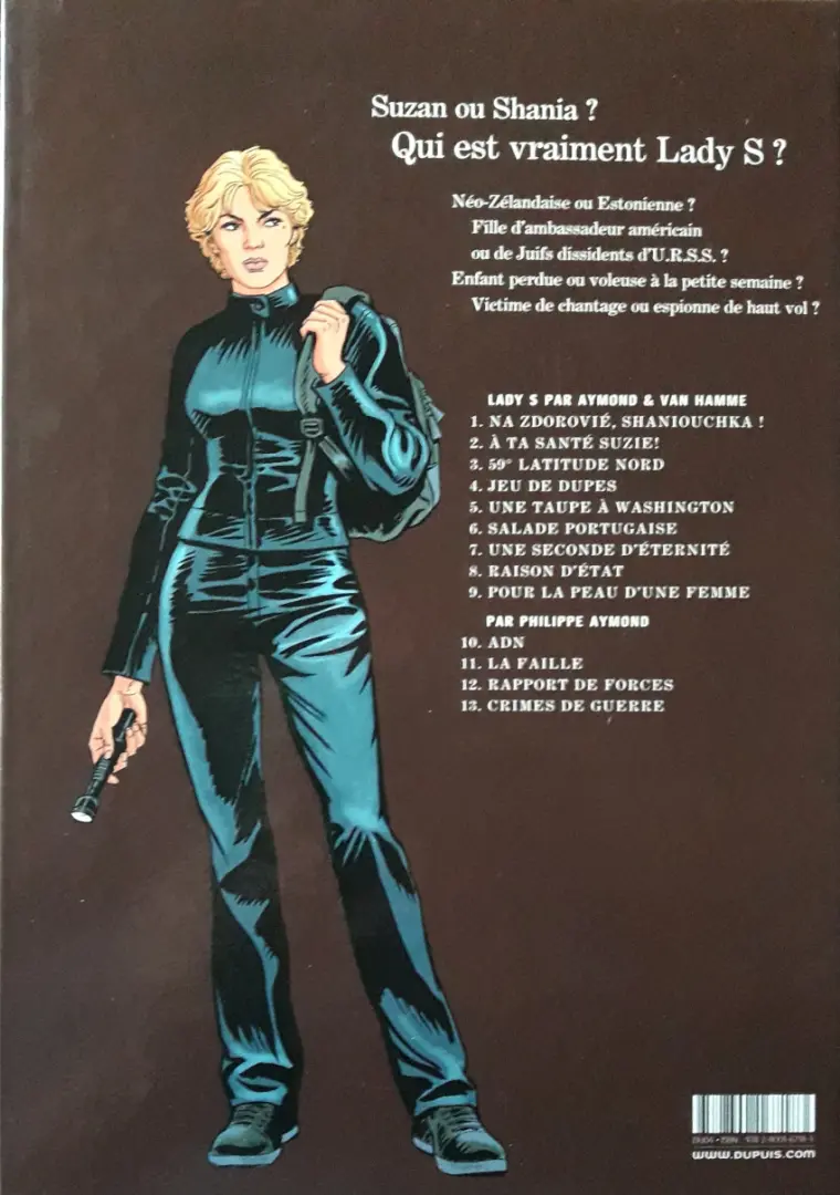 Verso de l'album Lady S. Tome 12 Rapport de Forces