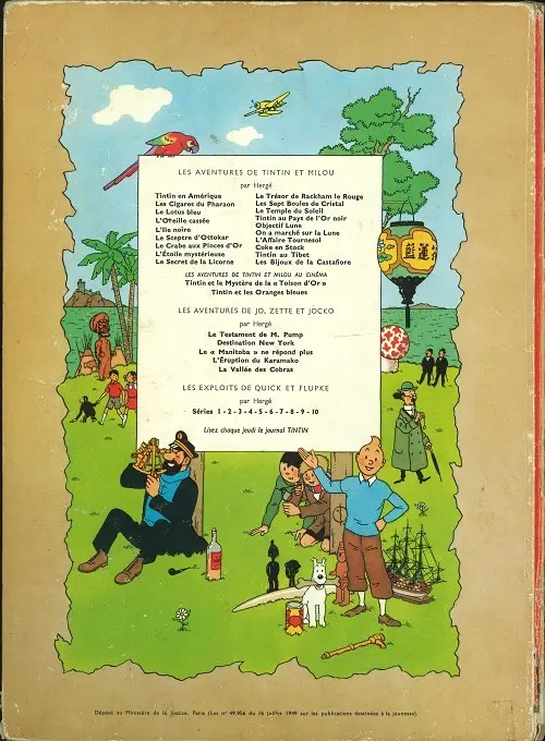 Verso de l'album Tintin Tome 14 Le temple du soleil
