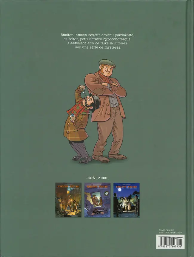 Verso de l'album Shelton & Felter Tome 3 Billy Bowman a disparu