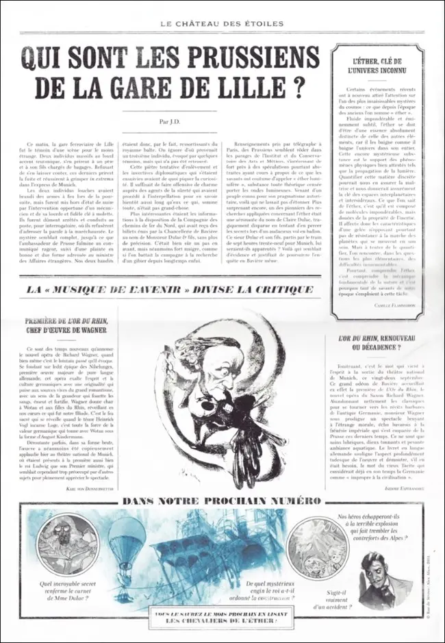 Verso de l'album Le Château des étoiles Le Château des Etoiles - Gazette N° 1 Le Secret de l'éther