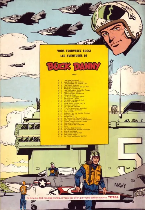 Verso de l'album Buck Danny Tome 22 Top secret