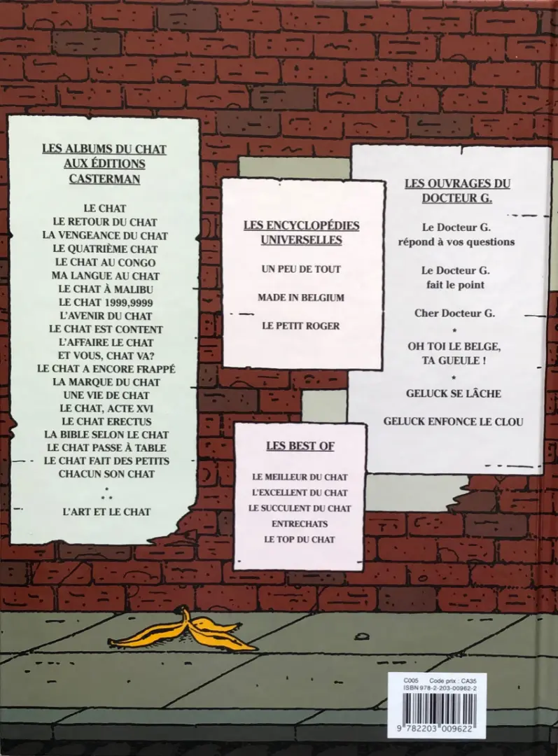 Verso de l'album Le Chat Tome 14 La marque du Chat