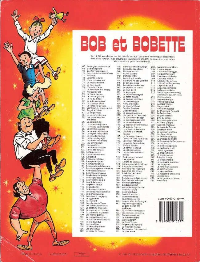 Verso de l'album Bob et Bobette Tome 184 Les dames de l'arc-en-ciel