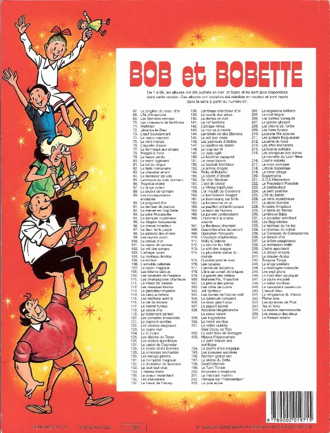 Verso de l'album Bob et Bobette Tome 232 Les Bagnolettes
