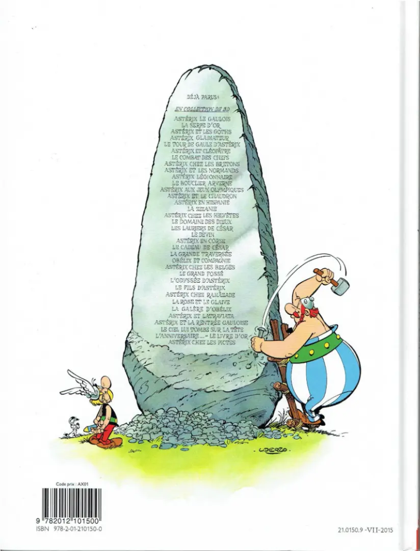 Verso de l'album Astérix Tome 18 Les lauriers de César