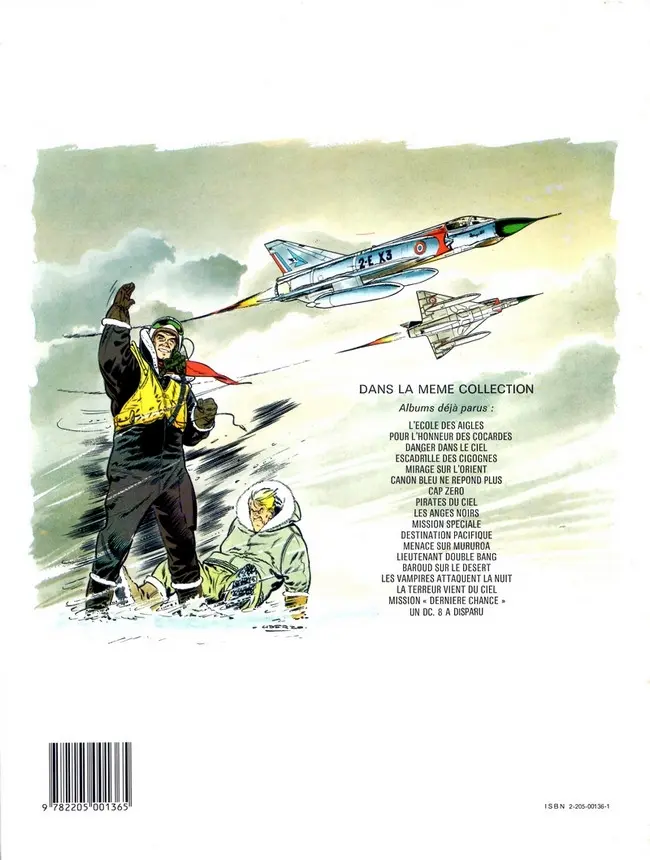 Verso de l'album Tanguy et Laverdure Tome 4 Escadrille des Cigognes