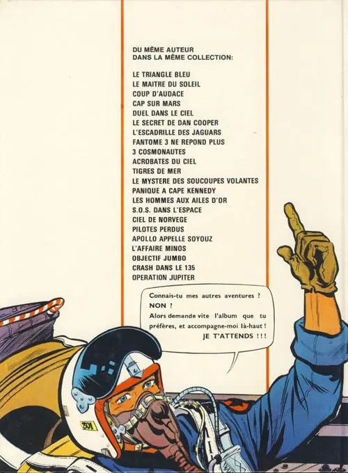Verso de l'album Les aventures de Dan Cooper Tome 15 Les hommes aux ailes d'or
